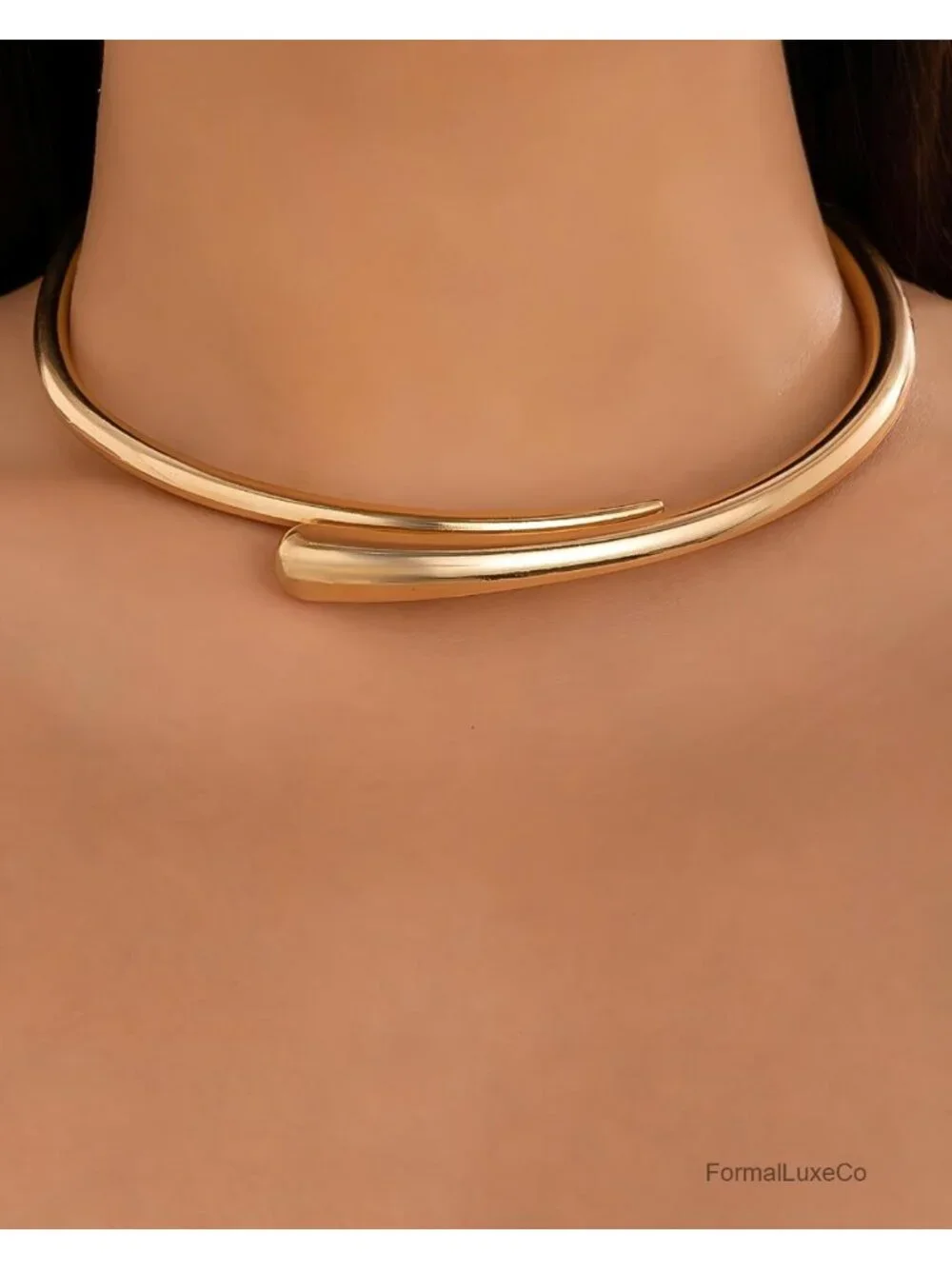 Gold Collar Necklace Choker Statement Jewelry for Women